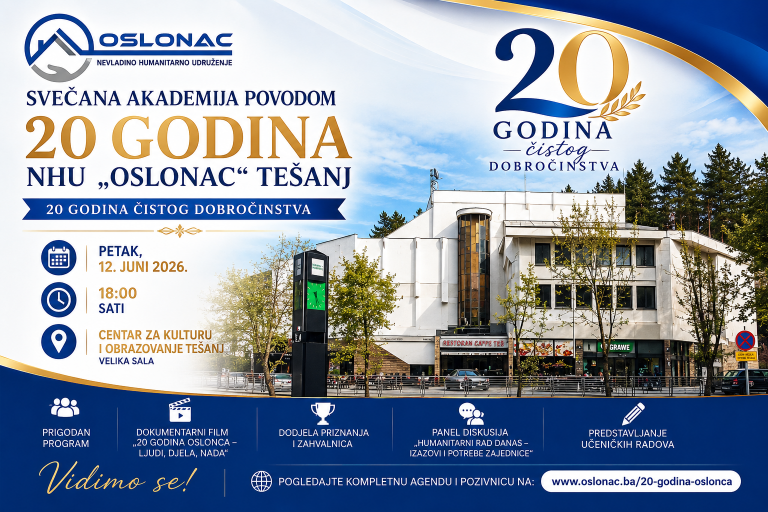 Svečana akademija povodom 20 godina NHU „Oslonac“ Tešanj - NHU Oslonac